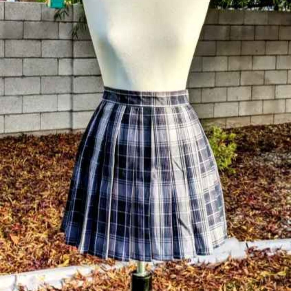 Hug Sunshine Plaid Pleated Mini Skirt XL
